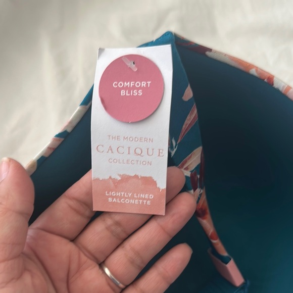 Cacique Blue and Pink Floral Bra Intimates & Sleepwear - Picture 7 of 8